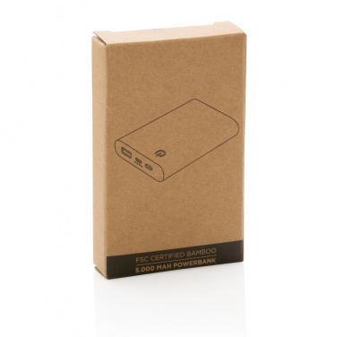 Logotrade Firmengeschenke das Foto: 5.000mAh Bambus-Powerbank