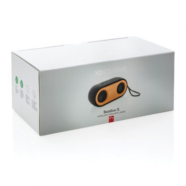 Logotrade werbemittel das Foto: Bamboo X doppelter Lautsprecher