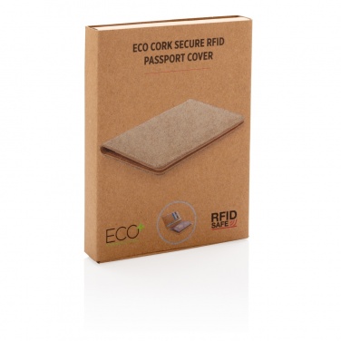 Logotrade werbemittel das Foto: Kork RFID Passport-Cover