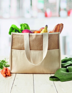 Logotrade Logogeschenke das Foto: Jute-Canvas Shopping Tasche