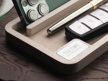 Logotrade Werbeartikel das Foto: Schreibtisch-Organizer aus Holz 1818121