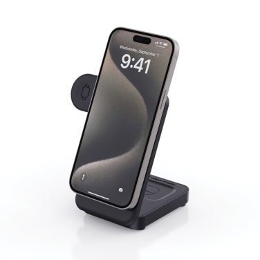 Logotrade Logogeschenke das Foto: Urban Vitamin Arcadia 15W 3in1 Magnet-Charger aus RCS rABS