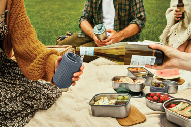 Logotrade Werbegeschenke das Foto: Black+Blum Glas-Reisebecher 340ml