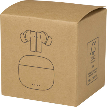 Logotrade Logogeschenke das Foto: Alterf True Wireless Bluetooth® Headset aus recyceltem Kunststoff mit Silikon-Ohrstöpseln