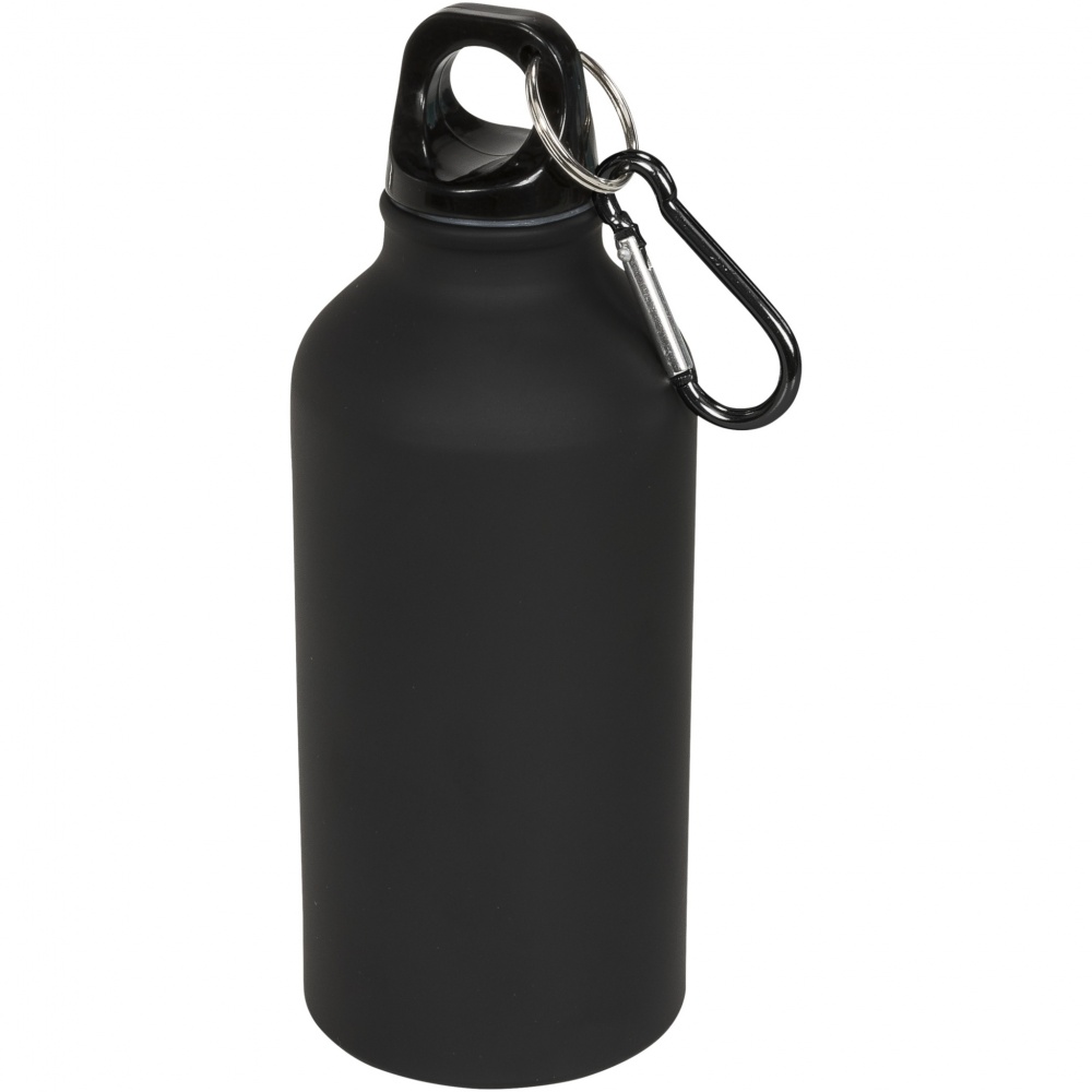 Logotrade promotional giveaway image of: Oregon 400 ml matte water bottle with carabiner