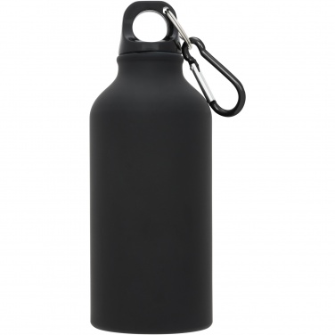 Logo trade business gift photo of: Oregon 400 ml matte water bottle with carabiner
