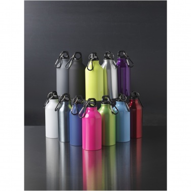 Logotrade promotional merchandise picture of: Oregon 400 ml matte water bottle with carabiner
