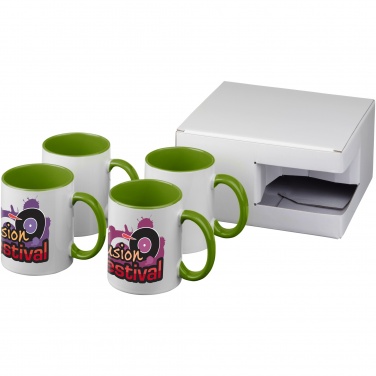Logo trade corporate gift photo of: Ceramic sublimation mug 4-pieces gift set