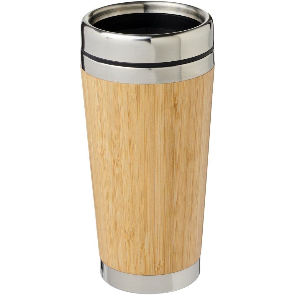 Logo trade promotional items image of: Bambus 450 ml tumbler with bamboo outer
