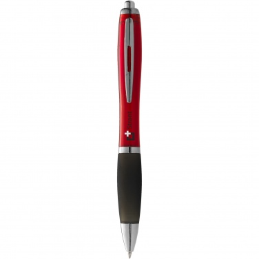Logo trade promotional giveaways picture of: Nash ballpoint pen coloured barrel and black grip