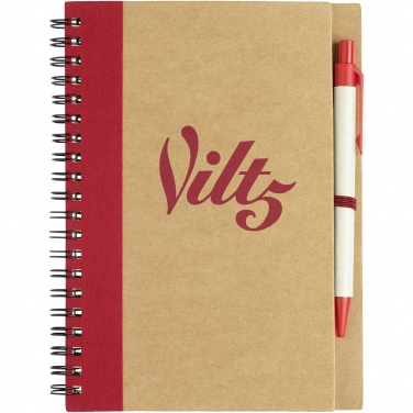 Logo trade promotional giveaways image of: Priestly recycled notebook with pen
