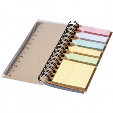 Logotrade promotional product picture of: Spinner spiral notebook with coloured sticky notes