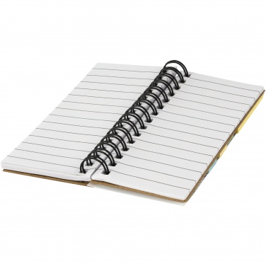 Logo trade promotional gifts image of: Spinner spiral notebook with coloured sticky notes