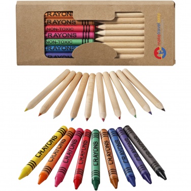 Logotrade corporate gifts photo of: Lucky 19-piece coloured pencil and crayon set