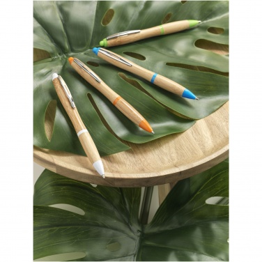 Logo trade promotional giveaways picture of: Nash bamboo ballpoint pen