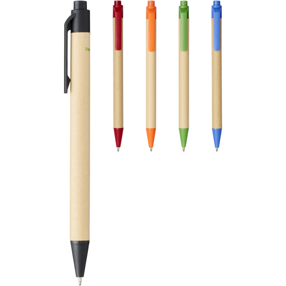 Logotrade advertising products photo of: Berk recycled carton and corn plastic ballpoint pen