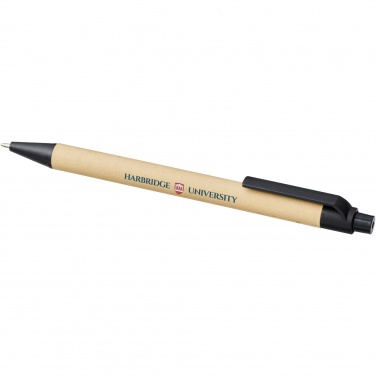 Logo trade promotional products image of: Berk recycled carton and corn plastic ballpoint pen
