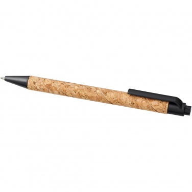 Logo trade promotional merchandise picture of: Midar cork and wheat straw ballpoint pen