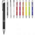 Moneta aluminium click ballpoint pen (black ink), Red