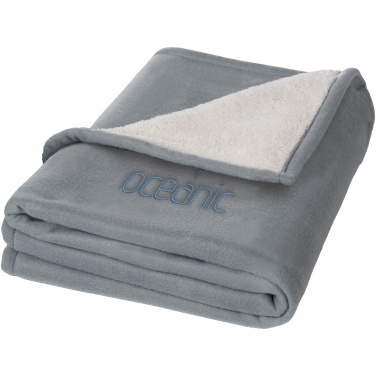 Logo trade promotional gifts picture of: Springwood soft fleece and sherpa plaid blanket