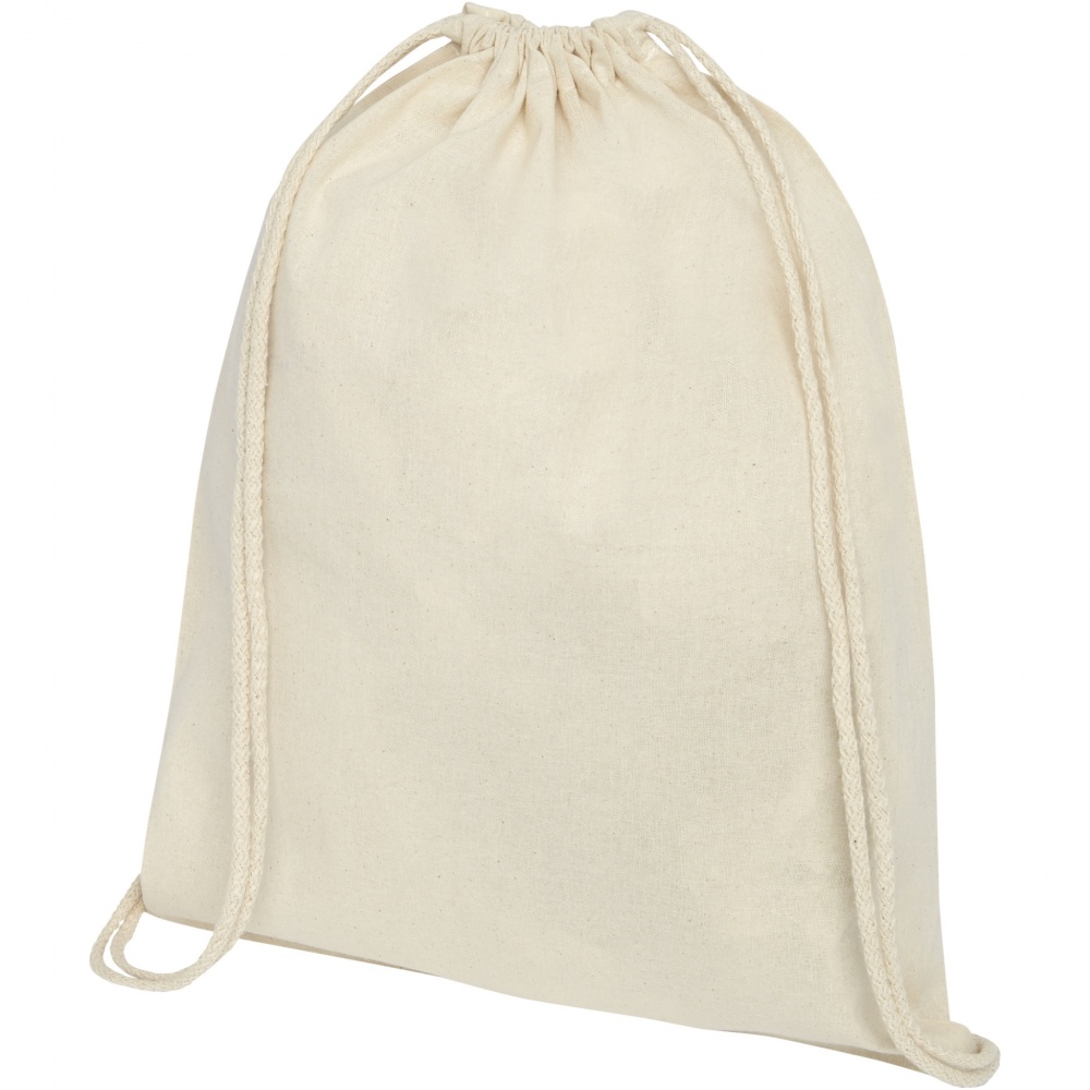 Logo trade promotional giveaways picture of: Oregon 100 g/m² cotton drawstring bag 5L
