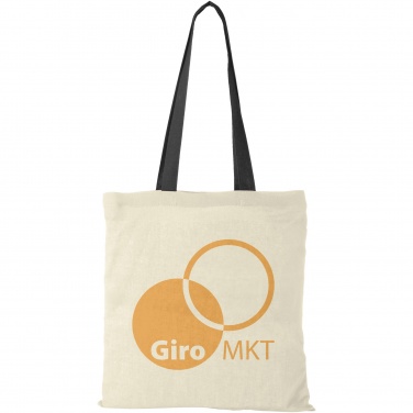 Logo trade promotional items image of: Nevada 100 g/m² cotton tote bag coloured handles 7L