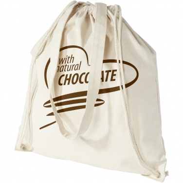 Logo trade promotional giveaways picture of: Eliza 240 g/m² cotton drawstring bag 6L