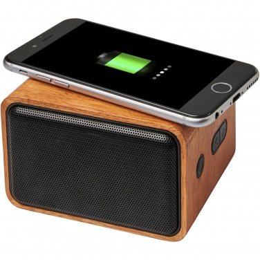 Logo trade advertising product photo of: Wooden 3W speaker with wireless charging pad
