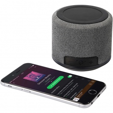 Logotrade promotional giveaway image of: Fiber 3W wireless charging Bluetooth® speaker