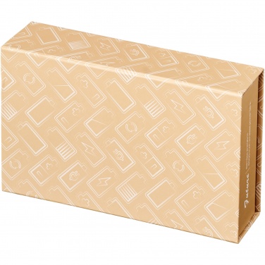 Logo trade promotional item photo of: Future 6000 mAh bamboo/fabric wireless power bank