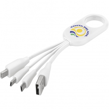 Logo trade business gifts image of: Troup 4-in-1 charging cable with type-C tip