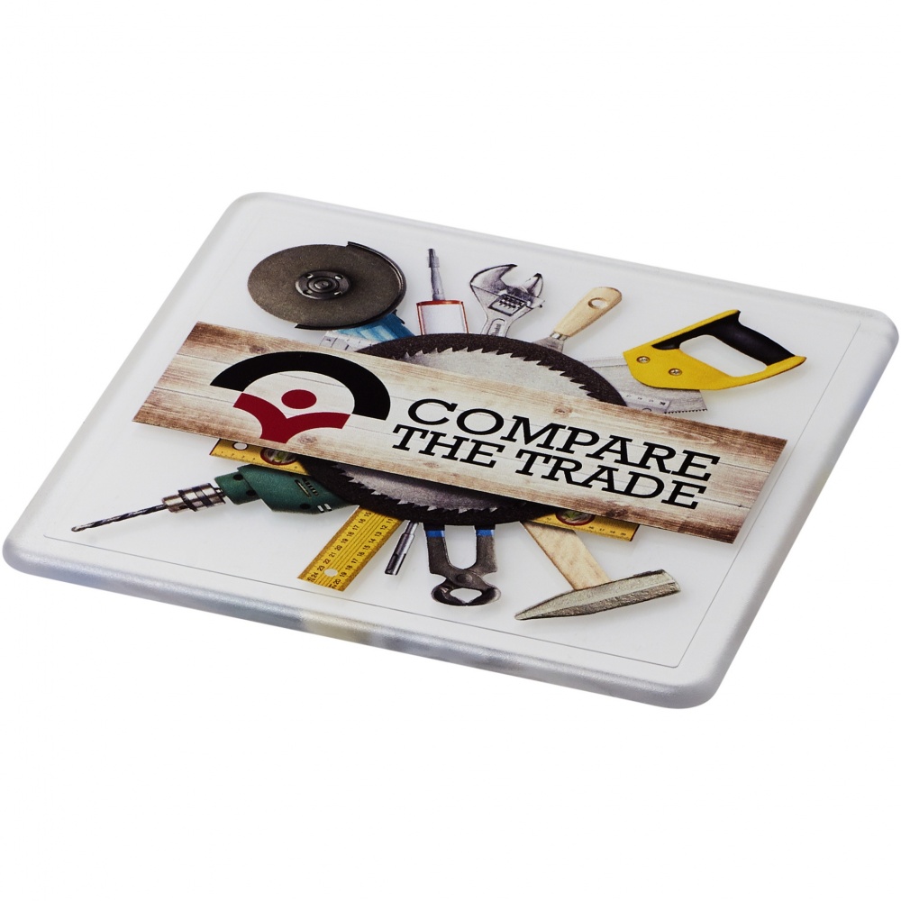 Logo trade promotional merchandise photo of: Renzo square plastic coaster
