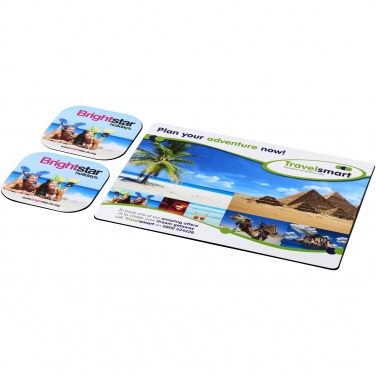 Logotrade promotional merchandise photo of: Brite-Mat® mouse mat and coaster set combo 3