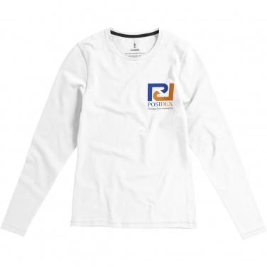 Logo trade advertising products image of: Ponoka long sleeve women's organic t-shirt