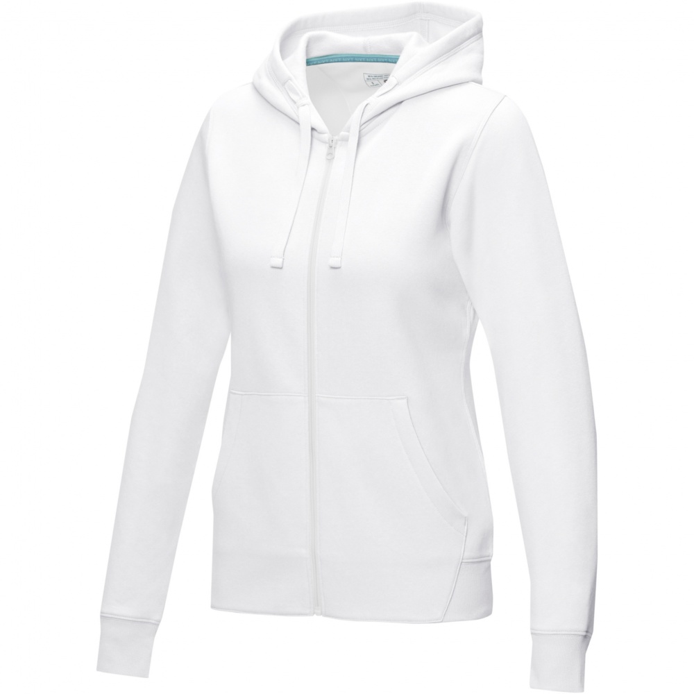 Logo trade promotional gift photo of: Ruby women’s organic recycled full zip hoodie