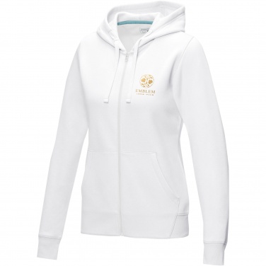 Logotrade advertising products photo of: Ruby women’s organic recycled full zip hoodie
