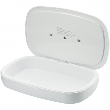 Logo trade promotional merchandise image of: Capsule UV smartphone sanitizer with 5W wireless charging pad