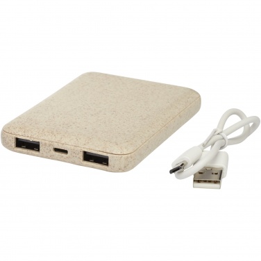 Logotrade business gift image of: Asama 5000 mAh wheat straw power bank