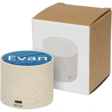 Logo trade promotional giveaways image of: Kikai wheat straw Bluetooth® speaker