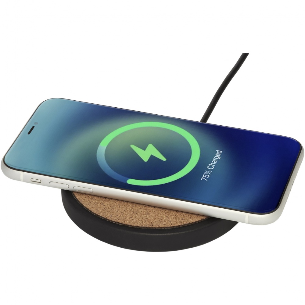 Logo trade promotional gifts image of: Kivi 10W limestone/cork wireless charging pad