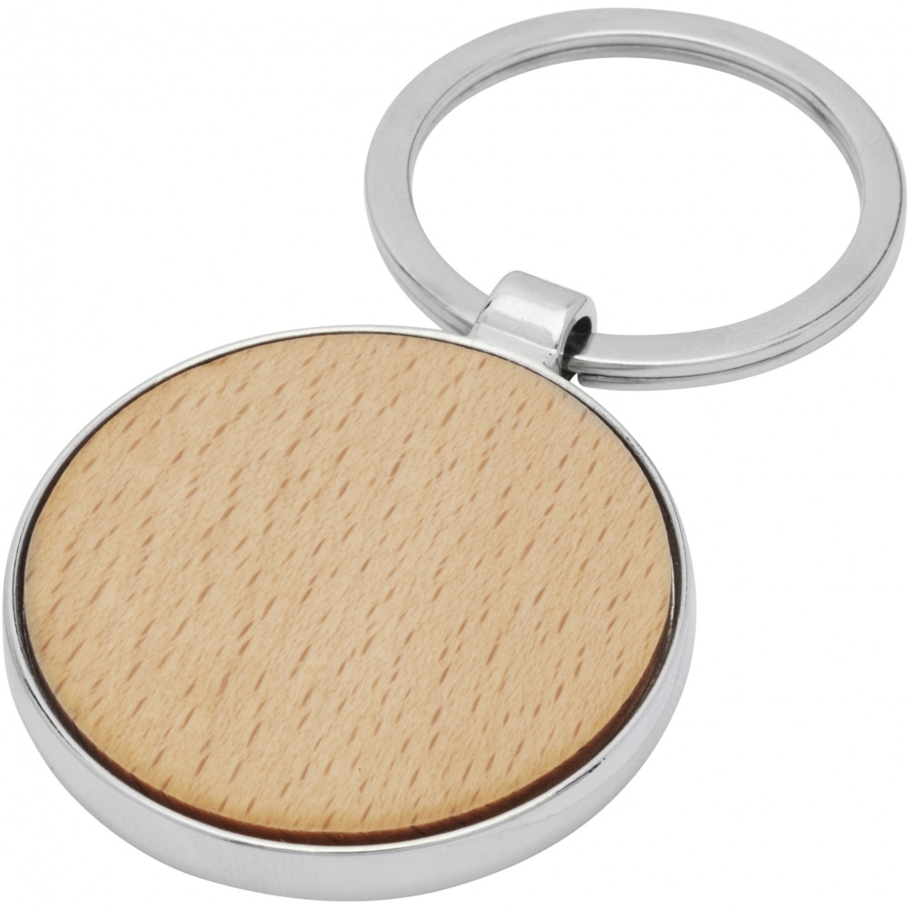 Logotrade corporate gift picture of: Moreno beech wood round keychain