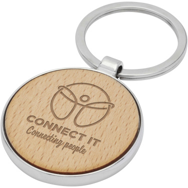 Logotrade promotional product image of: Moreno beech wood round keychain