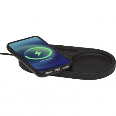 Logo trade business gift photo of: Klip 5W wireless charging desk organizer