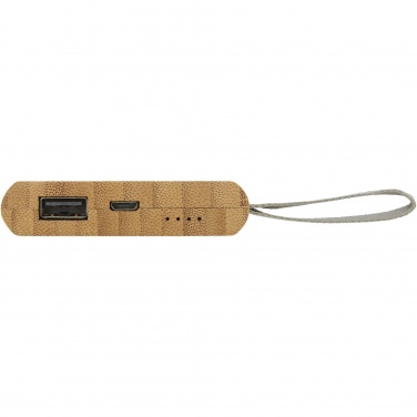 Logo trade promotional merchandise photo of: Tulda 5000 mAh bamboo power bank