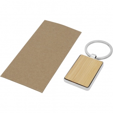Logotrade promotional product picture of: Neta bamboo rectangular keychain
