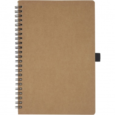 Logotrade promotional merchandise picture of: Cobble A5 wire-o recycled cardboard notebook with stone paper