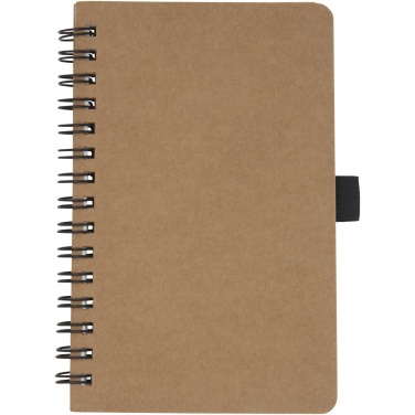 Logotrade promotional merchandise image of: Cobble A6 wire-o recycled cardboard notebook with stone paper