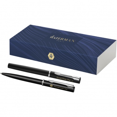 Logo trade corporate gifts picture of: Waterman Allure ballpoint and rollerball pen set