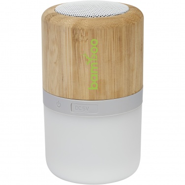 Logotrade promotional item image of: Aurea bamboo Bluetooth® speaker with light 