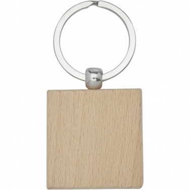 Logotrade advertising product image of: Gioia beech wood squared keychain